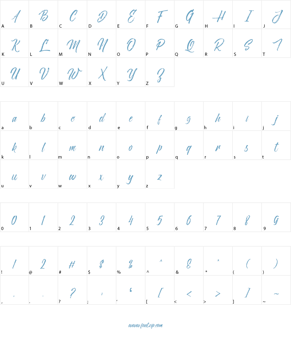 Novitha ScriptDemo Font Character